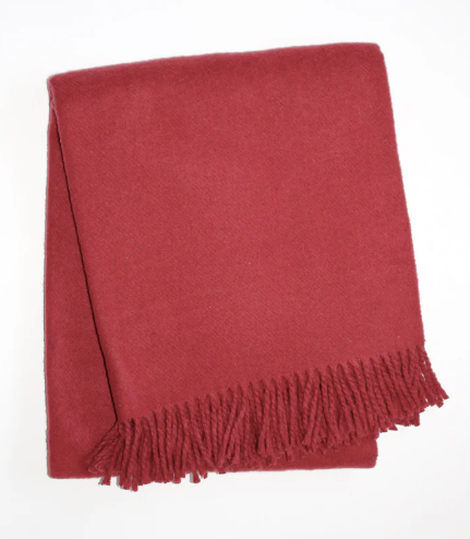 Solid Plush Cotton Blend Throw