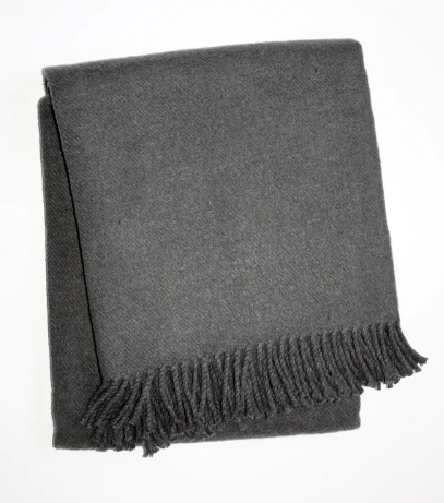 Solid Plush Cotton Blend Throw