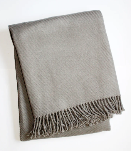 Solid Plush Cotton Blend Throw