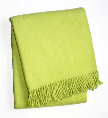 Solid Plush Cotton Blend Throw