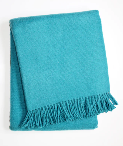 Solid Plush Cotton Blend Throw