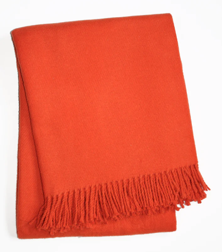 Solid Plush Cotton Blend Throw