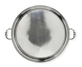 Caroline Serving Round Tray Pewter