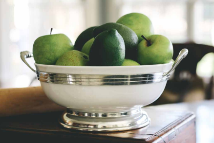 Tilghman Pewter and Porcelain Footed Bowl