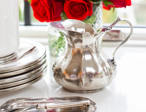 Vintage Small Scalloped Pitcher By Arte Italica