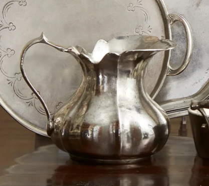 Vintage Small Scalloped Pitcher By Arte Italica