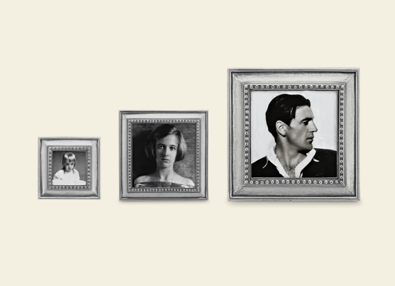 Square Veneto Frames by Match Pewter