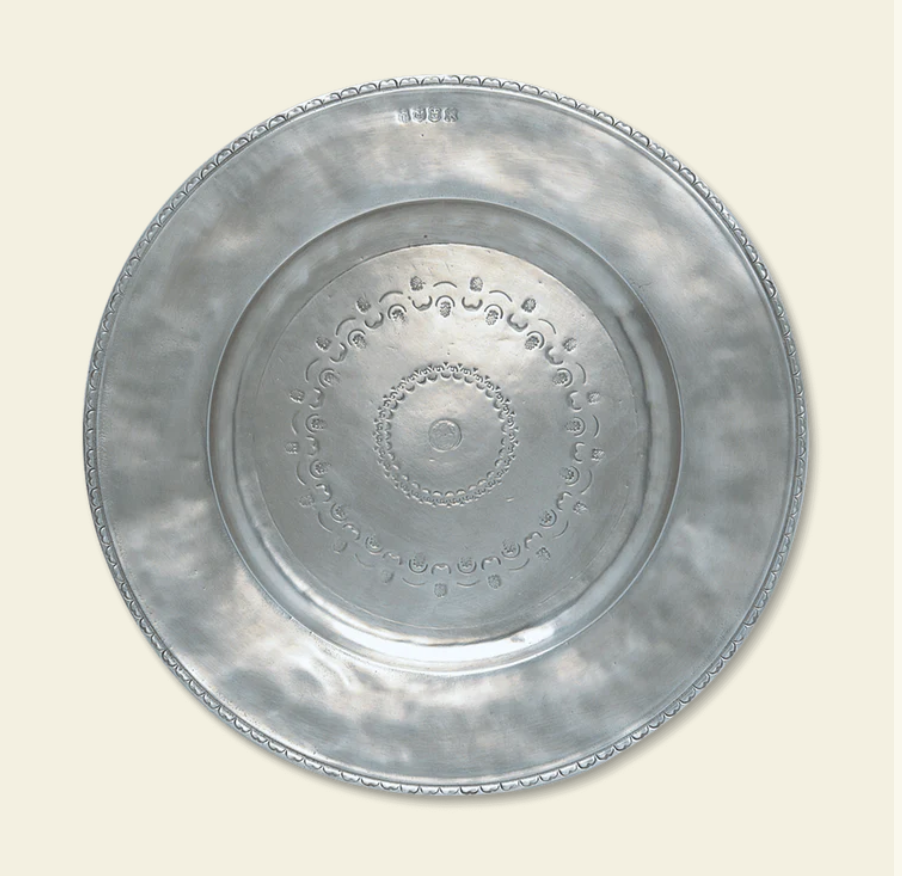 Heirloom Engraved Round Platter by Match Pewter