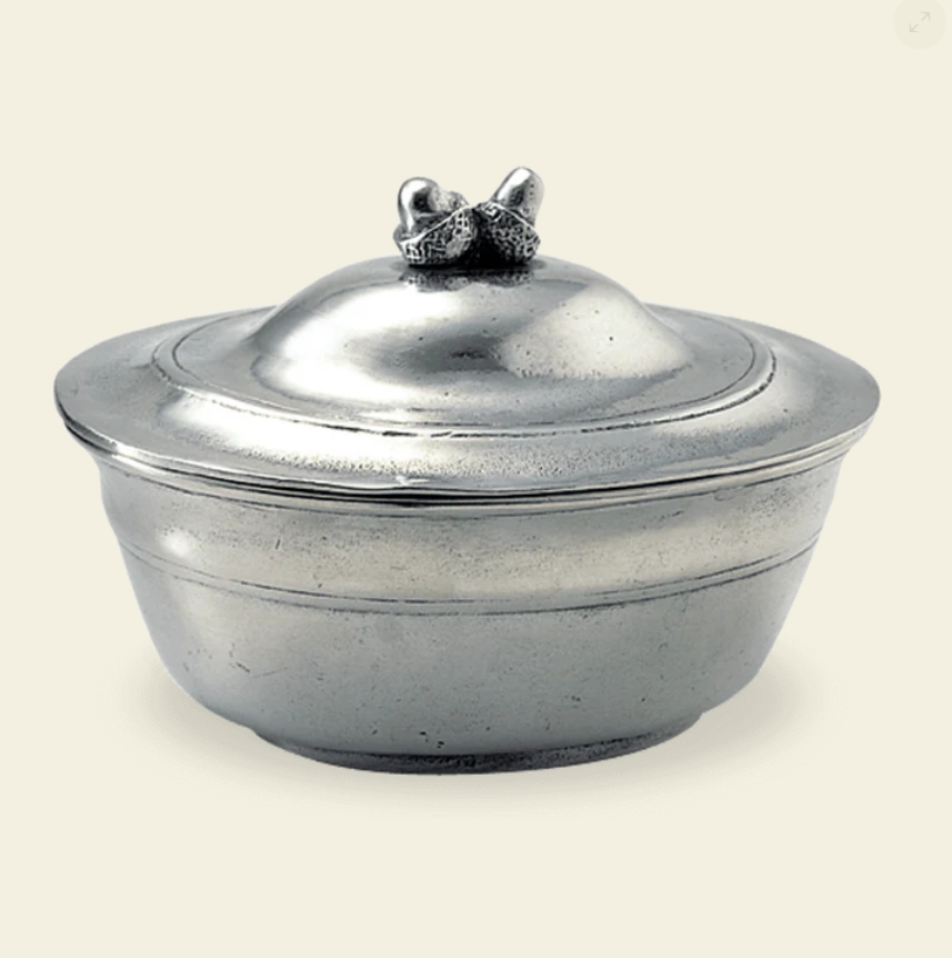Acorn Lidded Bowl by Match Pewter