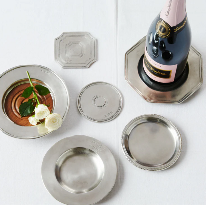 Octagonal Coasters and Bottle Coaster by Match Pewter