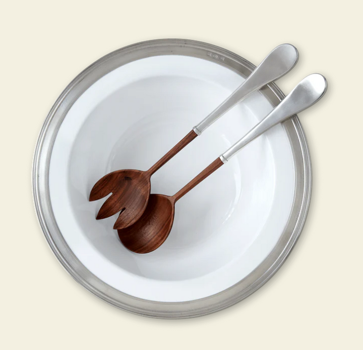 Benevento Serving Spoon and Fork Set by Match Pewter