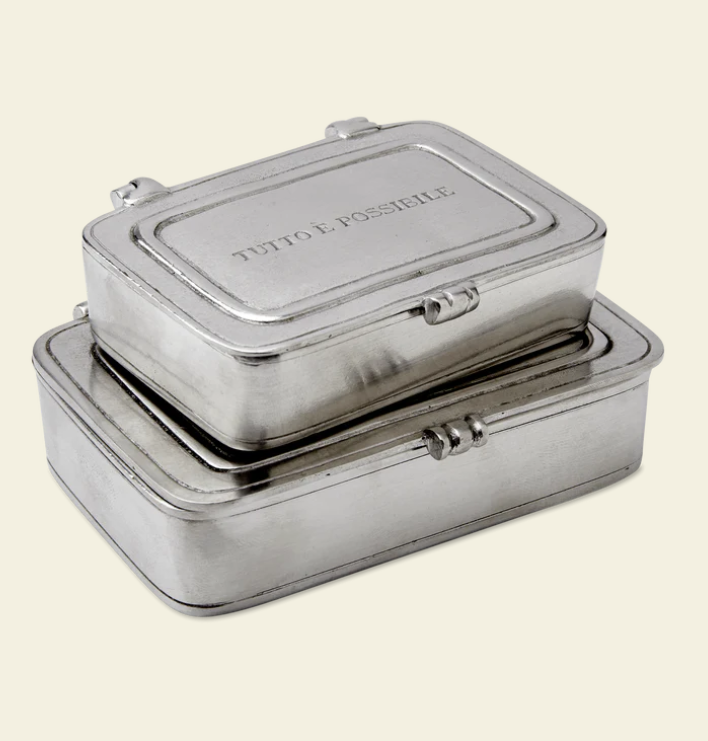“Tutto e Possibile” Boxes By Match Pewter
