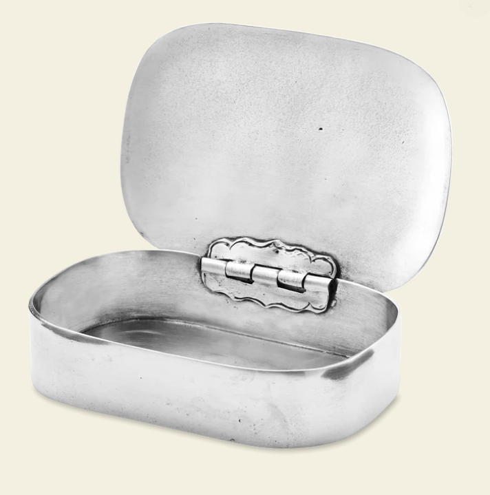 Simple Covered Box, Monogram or Antler Motif by Match Pewter