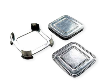Calvert Pewter Drink Coasters (Set of 6)