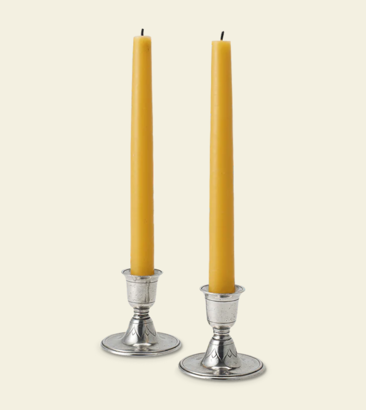 Short Candlestick Pair by Match Pewter