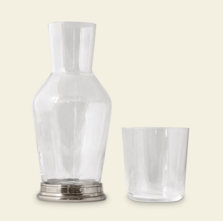 Bedside Carafe and Tumbler by Match Pewter
