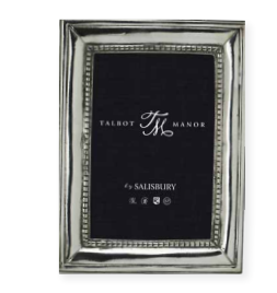 Caroline 4x6 Beaded Pewter Frame