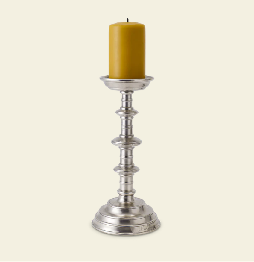 Castello Pillar Candlestick by Match Pewter