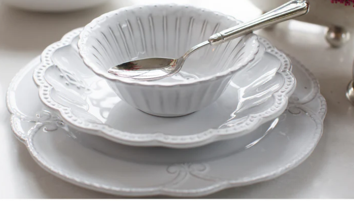 Bella Bianca Beaded Cereal Bowl by Arte Italica