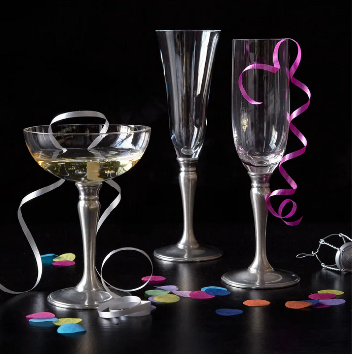 Classic Crystal Champagne Glass by Match Pewter