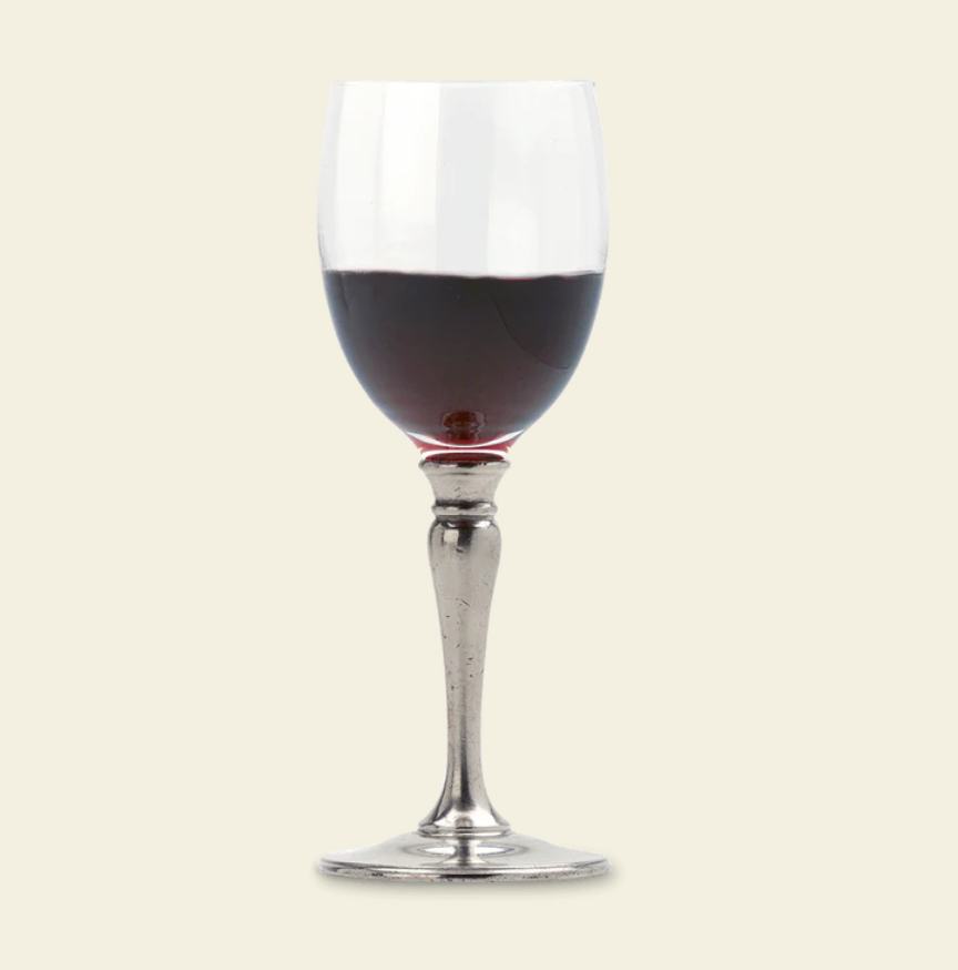 Classic Crystal Red Wine Glass by Match Pewter