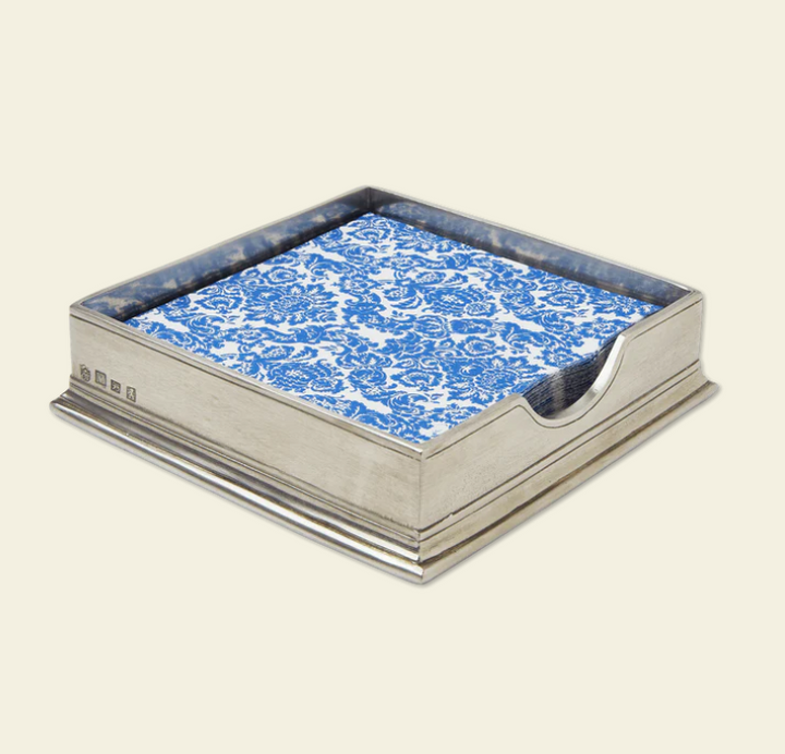 Luncheon Napkin Box, Napkins and Accessory by Match Pewter