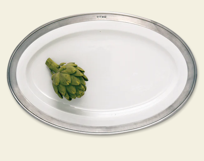 Convivio Oval Serving Platters by Match Pewter