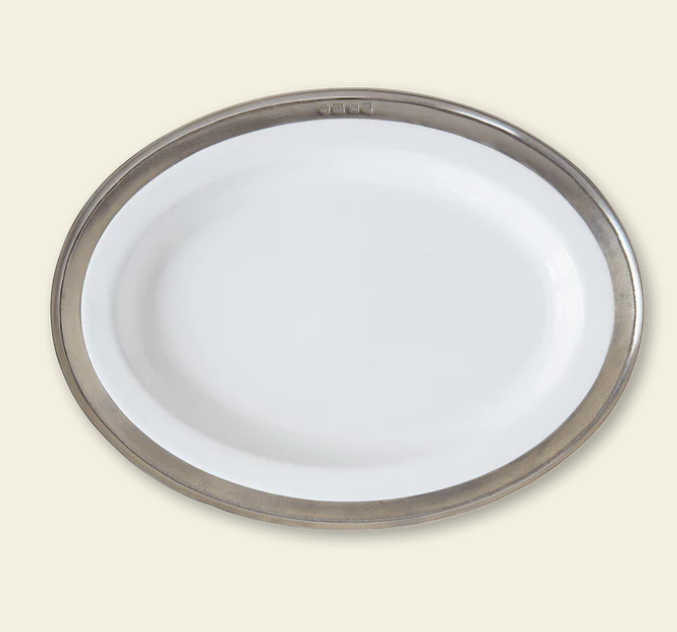 Convivio Oval Serving Platters by Match Pewter