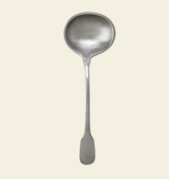 Gallic Gravy Boat and Spoon by Match Pewter