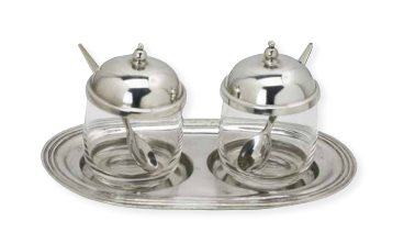 Glass Condiment Set