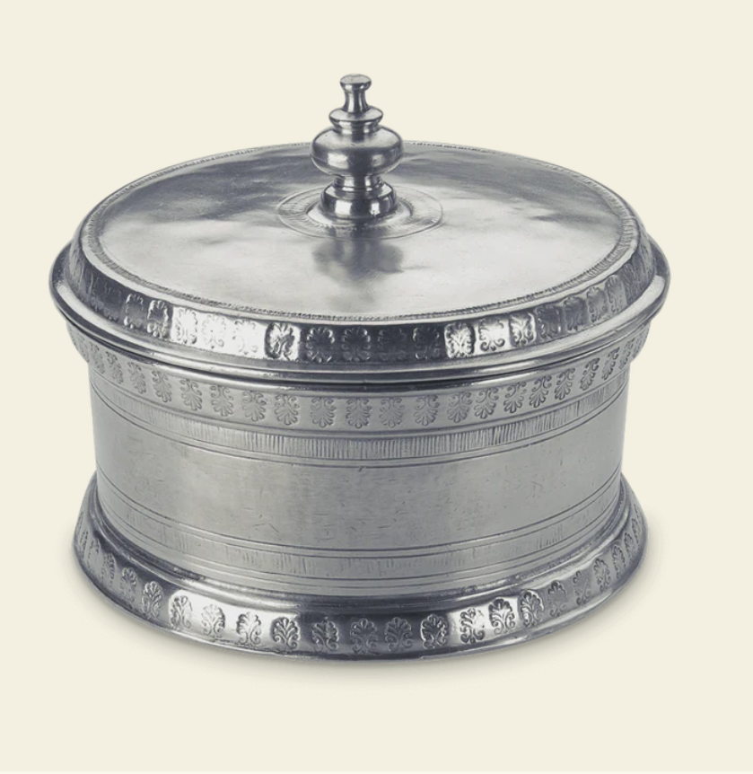Round Heirloom Box by Match Pewter