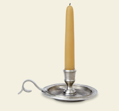 Lago Bedside Candlestick by Match Pewter