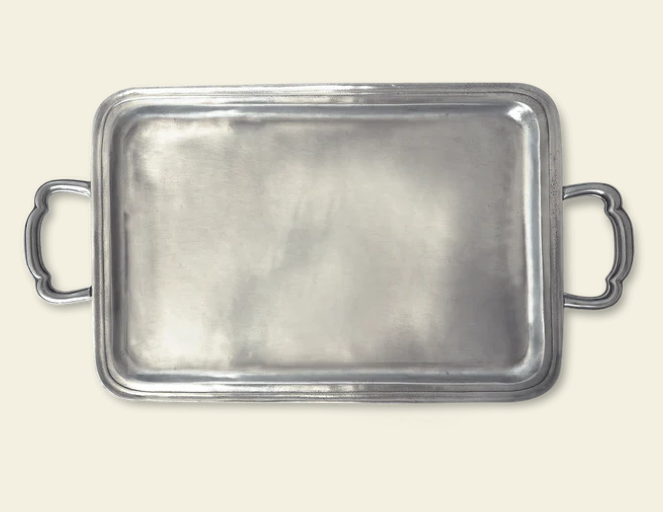 Lago Rectangle Trays with Handles by Match Pewter