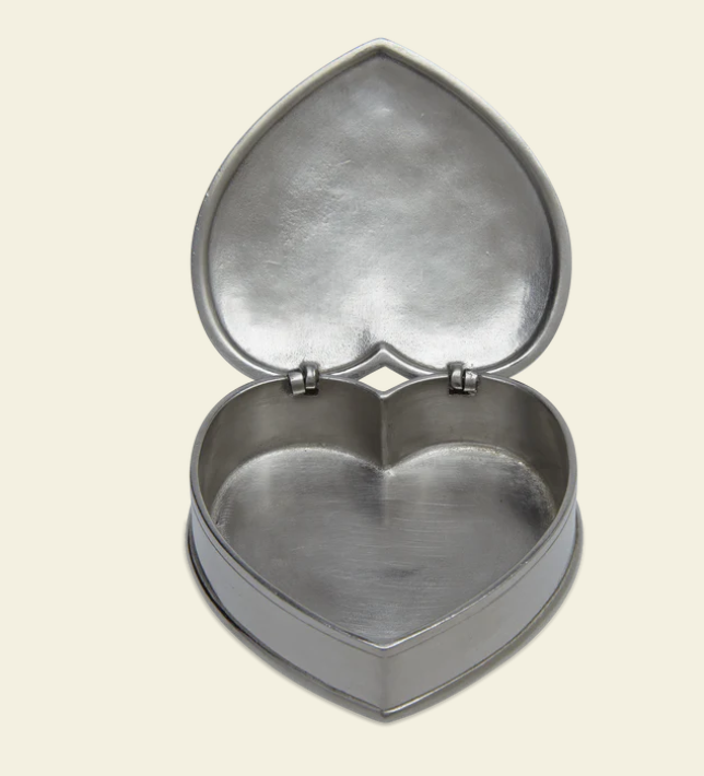 Lidded Heart Box by Match Pewter