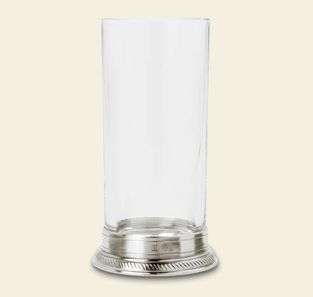 Luisa Highball Glass, Crystal by Match Pewter