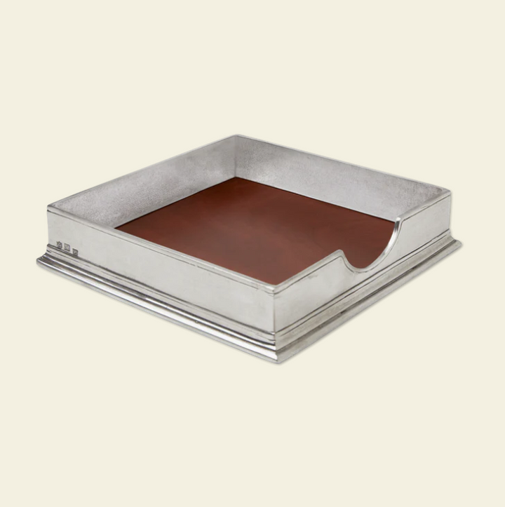 Luncheon Napkin Box, Napkins and Accessory by Match Pewter