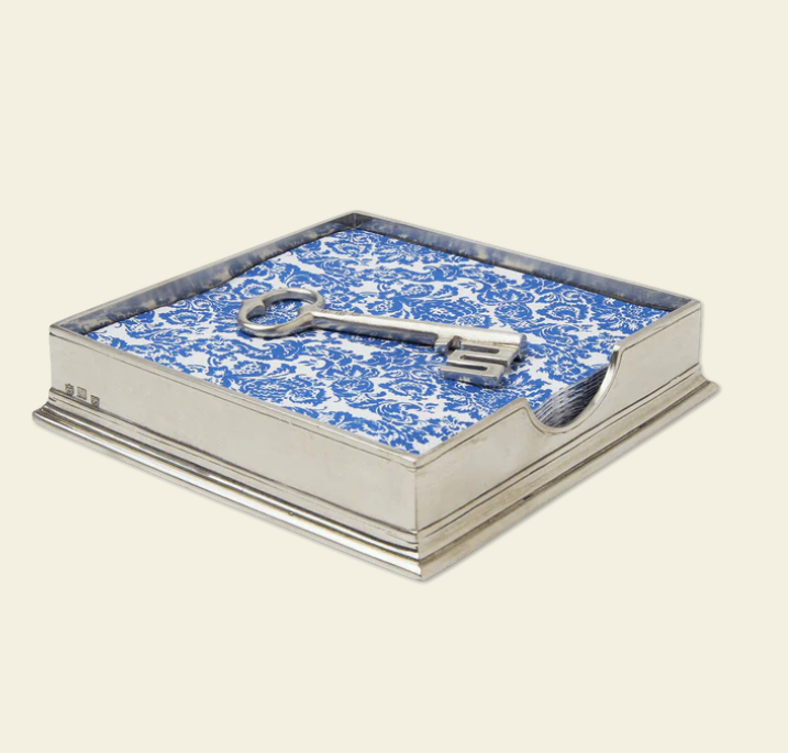 Luncheon Napkin Box, Napkins and Accessory by Match Pewter