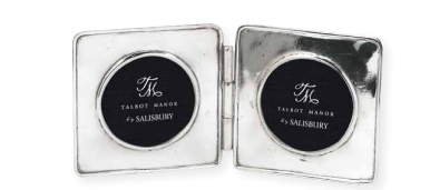 Madison 2" Pewter Round Double Opening Frame