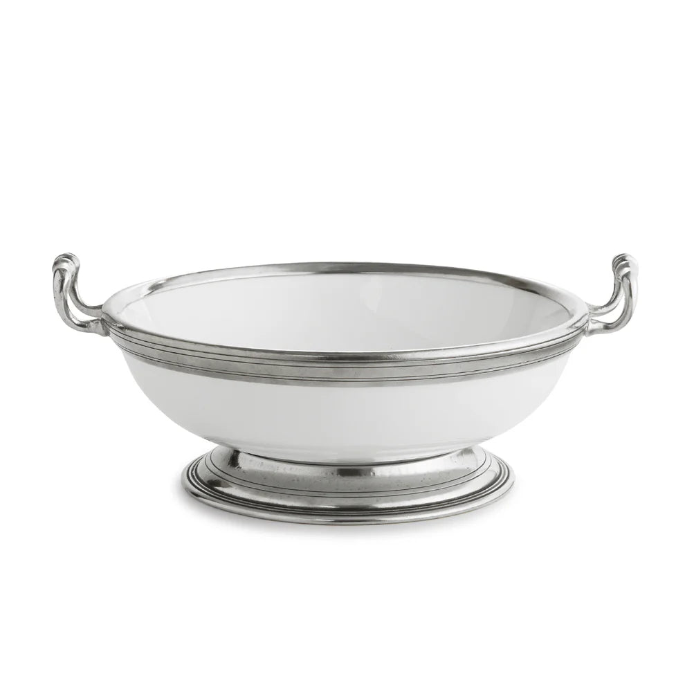 Tuscan Medium Bowl with Handles (Pewter by Arte Italica)