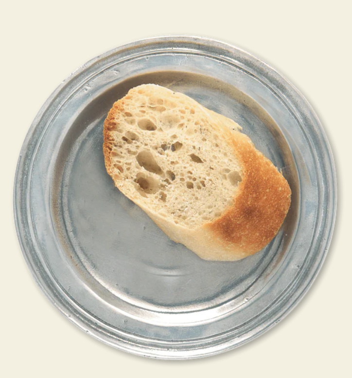 Narror Rim Bread Plate by Match Pewter