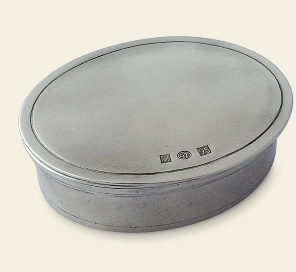 Oval Dresser Boxes by Match Pewter