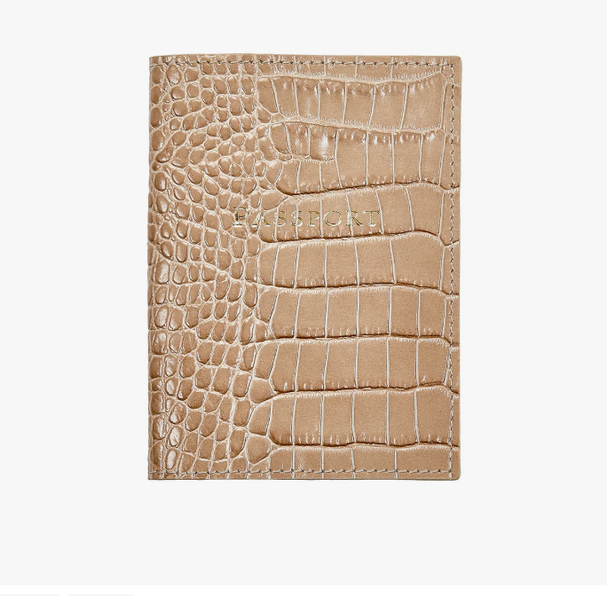 Passport Holder, Crocodile Embossed Leather