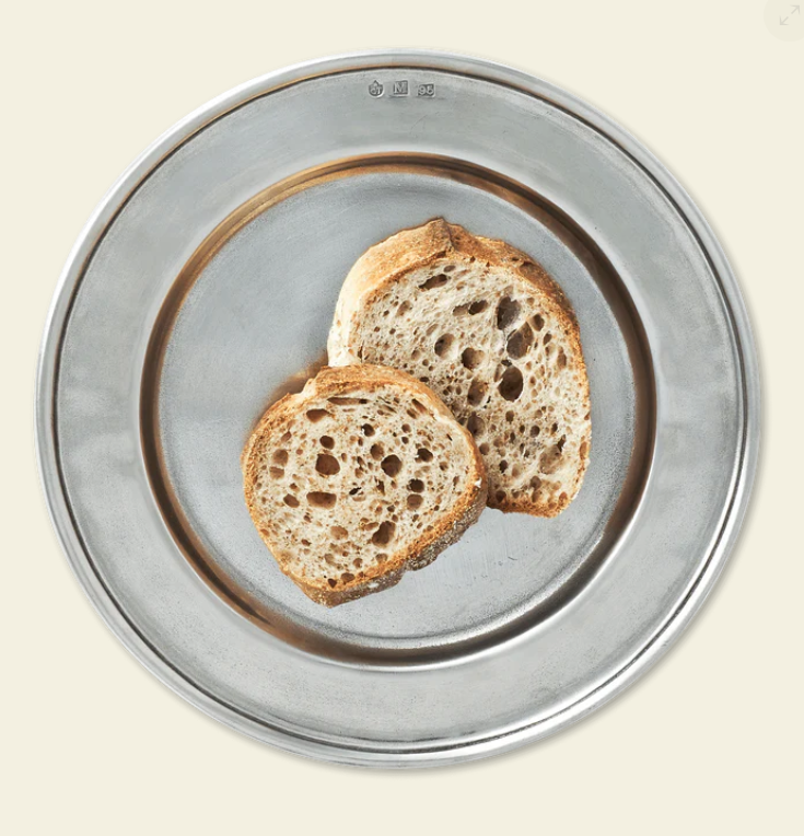 Convivio All Pewter Bread Plate by Match Pewter