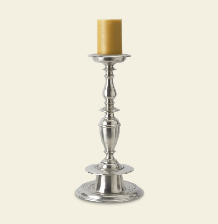 GIGANTE Pillar Candlestick with attachment by Match Pewter