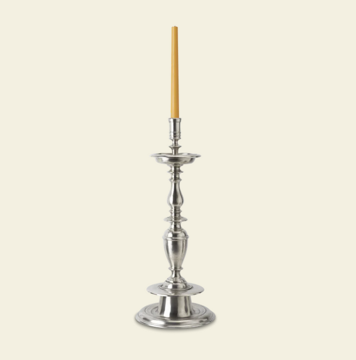 GIGANTE Pillar Candlestick with attachment by Match Pewter
