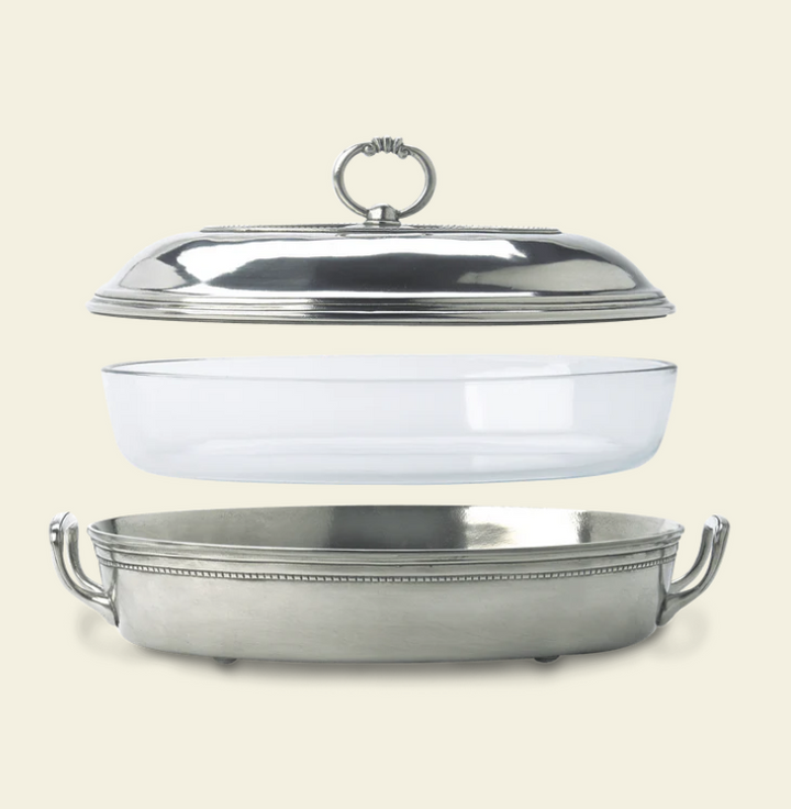 Toscana Pyrex Casserole Dish with Lid by Match Pewter