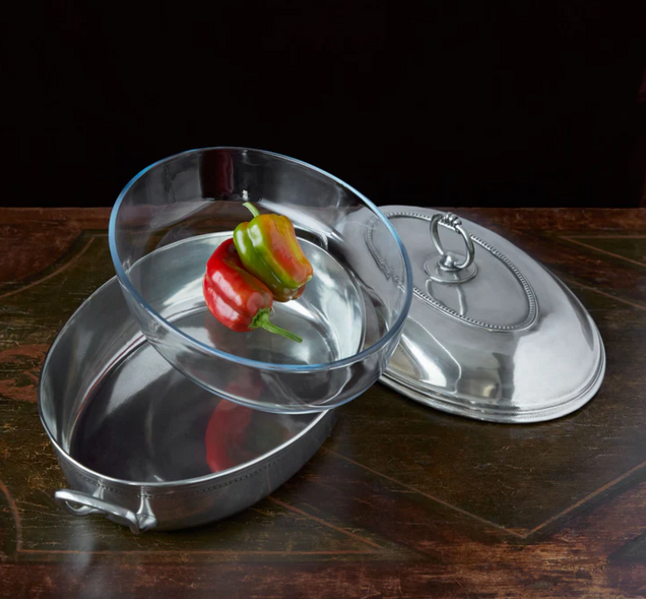 Toscana Pyrex Casserole Dish with Lid by Match Pewter