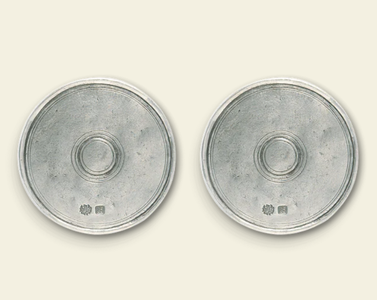 Round Coaster Pair by Match Pewter