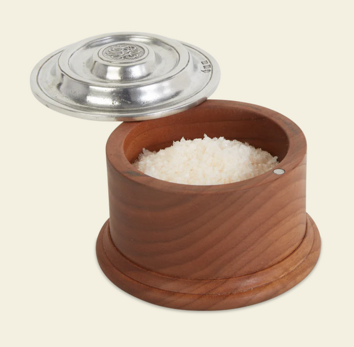 Wood Salt Cellar by Match Pewter
