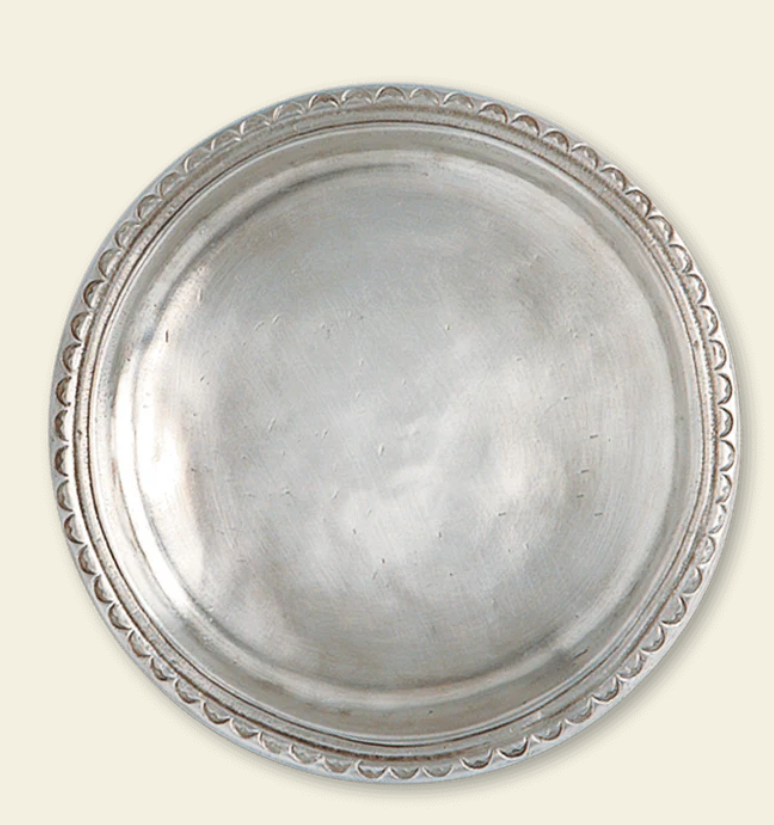 Scallop Rimmed Bottle Coaster by Match Pewter